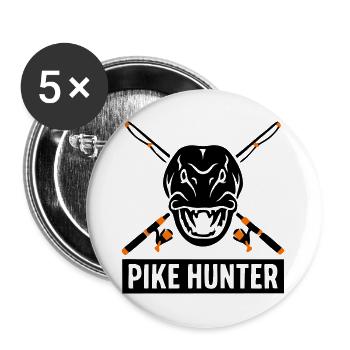 Pike Fishing Rods Graphic - Buttons large 2.2''/56 mm (5-pack) - white - Front