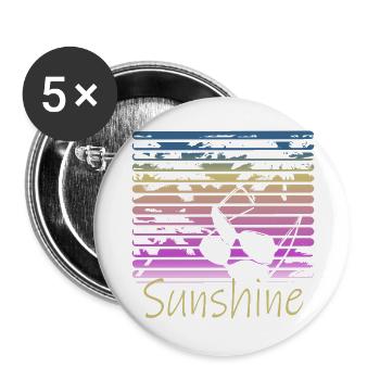 Sunshine Retro Sunglasses - Buttons large 2.2''/56 mm (5-pack) - white - Front