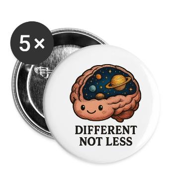 Espace cérébral cosmique avec des planètes - Lot de 5 grands badges (56 mm) - blanc - Devant