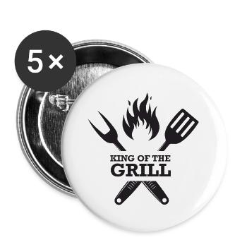 King of the Grill - Buttons groß 56 mm (5er Pack) - Weiß - Vorne