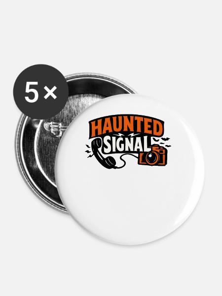 Geistersignal Kamera - Buttons groß 56 mm (5er Pack) - Weiß