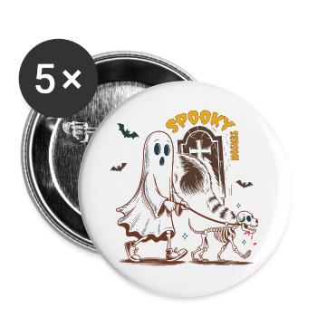 Spooky Season - Buttons groß 56 mm (5er Pack) - Weiß - Vorne