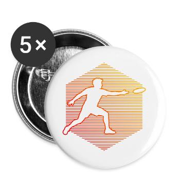 Ultimate Frisbee Geschenk für ein Ultimate-Spieler - Buttons groß 56 mm (5er Pack) - Weiß - Vorne