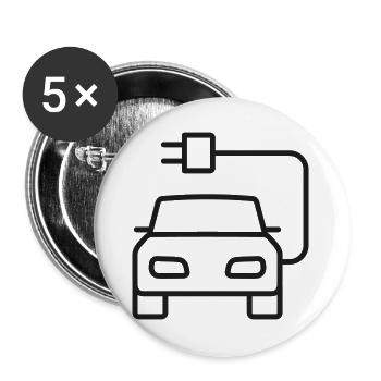 Icon der Ladelinie für Elektroautos - Buttons groß 56 mm (5er Pack) - Weiß - Vorne