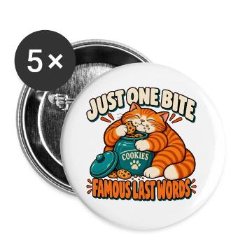 Nur ein Keks - Buttons groß 56 mm (5er Pack) - Weiß - Vorne