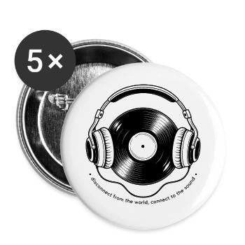Trennung von The World Vinyl Headphones - Buttons groß 56 mm (5er Pack) - Weiß - Vorne