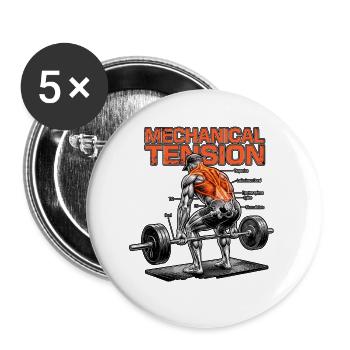 Anatomie des Lifts - Buttons groß 56 mm (5er Pack) - Weiß - Vorne