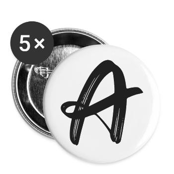 A - Buttons groß 56 mm (5er Pack) - Weiß - Vorne
