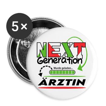 Ärztin Next Generation Beruf Arbeit Frau Job - Buttons groß 56 mm (5er Pack) - Weiß - Vorne