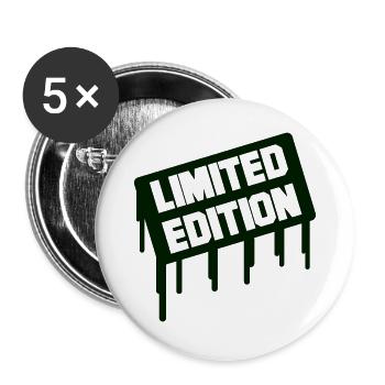 Limitierte Graffiti-Edition - Buttons groß 56 mm (5er Pack) - Weiß - Vorne