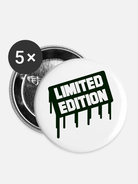 Limitierte Graffiti-Edition - Buttons groß 56 mm (5er Pack) - Weiß