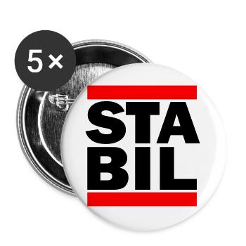 STABIL - BARS - Buttons groß 56 mm (5er Pack) - Weiß - Vorne
