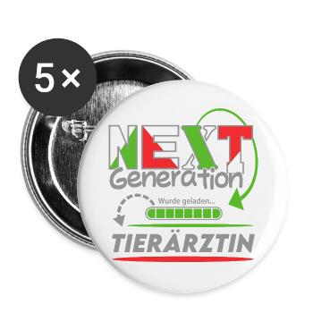 Tierärztin Next Generation Beruf Arbeit Frau Job - Buttons groß 56 mm (5er Pack) - Weiß - Vorne