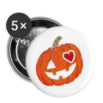 Zucchini - Buttons groß 56 mm (5er Pack) - Weiß - Vorne