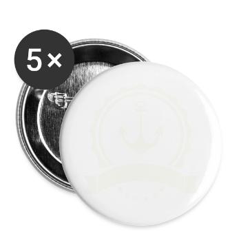 Nordsee Anker Emblem - Buttons groß 56 mm (5er Pack) - Weiß - Vorne