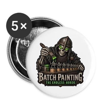 Batch Painting – The Endless Horde Skelett - Buttons groß 56 mm (5er Pack) - Weiß - Vorne