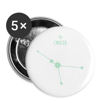 Krebs-Sternzeichen Sternbild Pastellgrün - Buttons groß 56 mm (5er Pack) - Weiß - Vorne