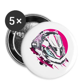 Zug Steamwave - Buttons groß 56 mm (5er Pack) - Weiß - Vorne