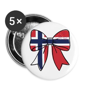 Norwegischer Bogen - Buttons groß 56 mm (5er Pack) - Weiß - Vorne