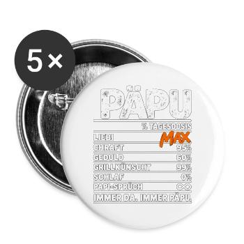 Päpu Dosis: Päpu Liebe XXL - Buttons groß 56 mm (5er Pack) - Weiß - Vorne