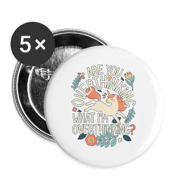 Gedankenkarussell - Buttons groß 56 mm (5er Pack) - Weiß - Vorne