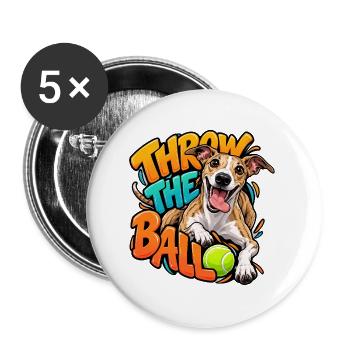 Whippet - Buttons groß 56 mm (5er Pack) - Weiß - Vorne