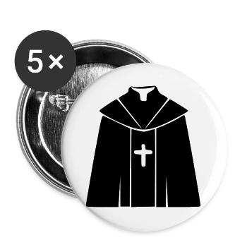 Priester Pfarrer Theologie Geschenk Christentum  - Buttons groß 56 mm (5er Pack) - Weiß - Vorne