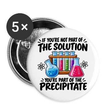 Lustige Chemie-Wissenschaftslehrerin Labor-Geek-Kunst - Buttons groß 56 mm (5er Pack) - Weiß - Vorne