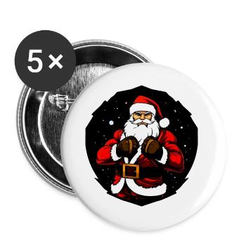 Kämpfer Christmas - Buttons groß 56 mm (5er Pack) - Weiß - Vorne