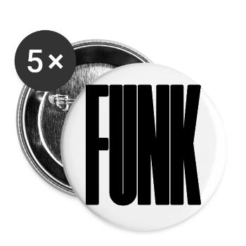 Bold Funk Music Logo - Buttons groß 56 mm (5er Pack) - Weiß - Vorne