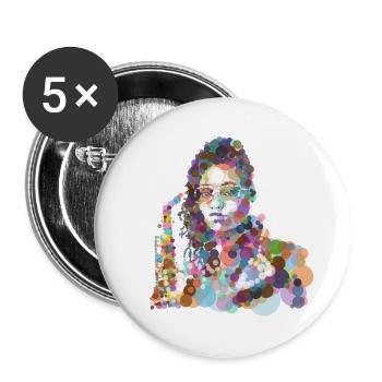 Lakecia - Buttons groß 56 mm (5er Pack) - Weiß - Vorne