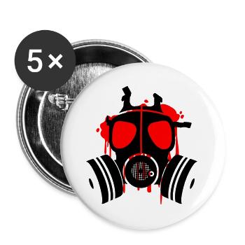death is everywhere - Buttons large 2.2''/56 mm (5-pack) - white - Front