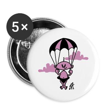 bébé - Lot de 5 grands badges (56 mm) - blanc - Devant
