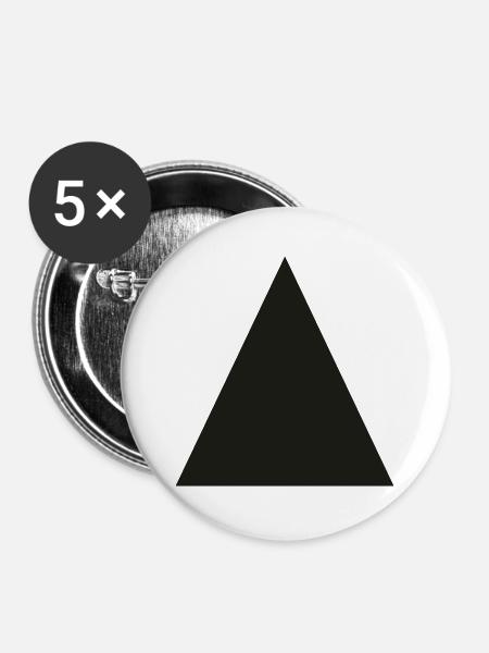 Triangel - Buttons groß 56 mm (5er Pack) - Weiß