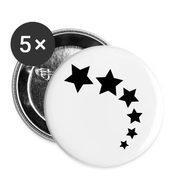 sternenkurve - Buttons groß 56 mm (5er Pack) - Weiß - Vorne