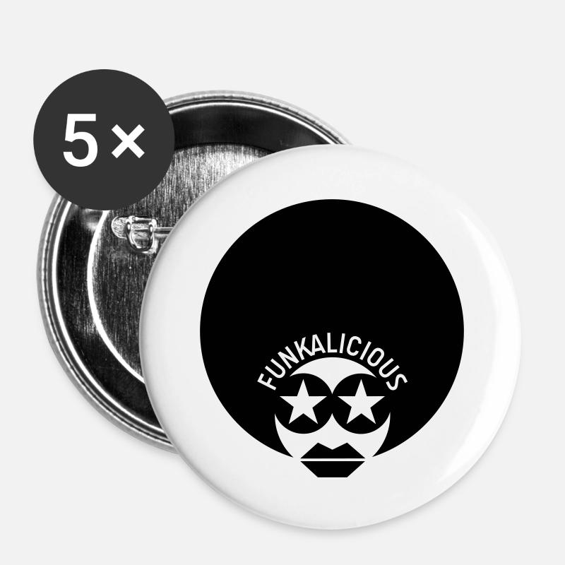 girl_funkalicious03 - Buttons large 2.2''/56 mm (5-pack) - white