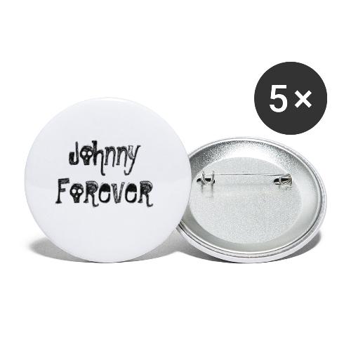 Johnny Forever Black - Lot de 5 grands badges (56 mm)