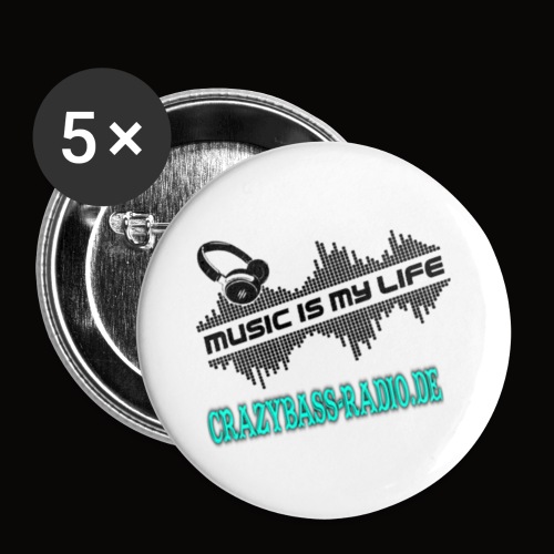 Music is my Live - Buttons groß 56 mm (5er Pack)