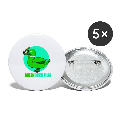 Greenduck Film Turkis blue sun Logo - Buttons/Badges stor, 56 mm (5-pack)