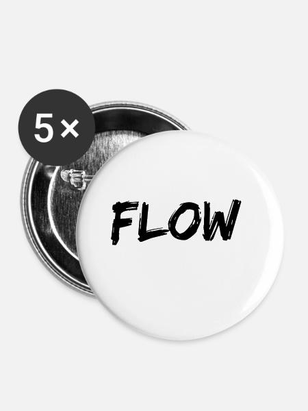 Flow - Buttons groß 56 mm (5er Pack) - Weiß