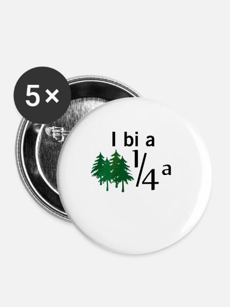 Waldviertel - Buttons groß 56 mm (5er Pack) - Weiß