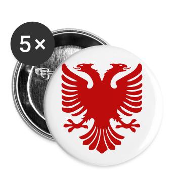 Albania - Buttons large 2.2''/56 mm (5-pack) - white - Front