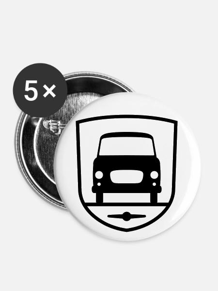 Barkas B1000 Wappen - Buttons groß 56 mm (5er Pack) - Weiß