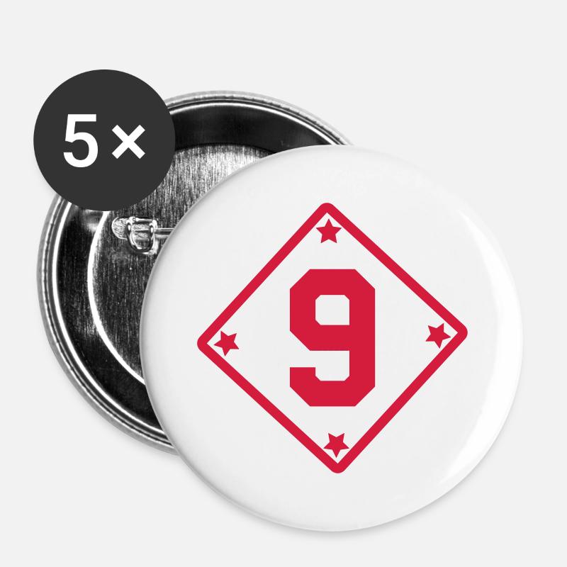 *** 9 *** - Buttons large 2.2''/56 mm (5-pack) - white
