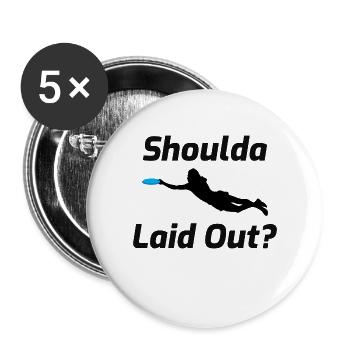 Ultimate Frisbee Game Disc Sports Funny Gift - Buttons large 2.2''/56 mm (5-pack) - white - Front