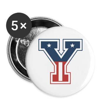 Letter Y USA - Buttons large 2.2''/56 mm (5-pack) - white - Front