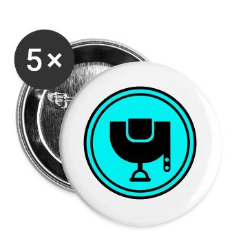 Saddle icon - Buttons large 2.2''/56 mm (5-pack) - white - Front