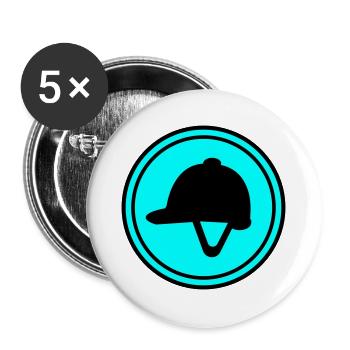 Reiterhut icon - Buttons groß 56 mm (5er Pack) - Weiß - Vorne