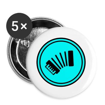 Musique d’accordéon - Lot de 5 grands badges (56 mm) - blanc - Devant