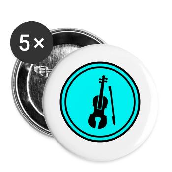 Violin icon icon - Buttons large 2.2''/56 mm (5-pack) - white - Front